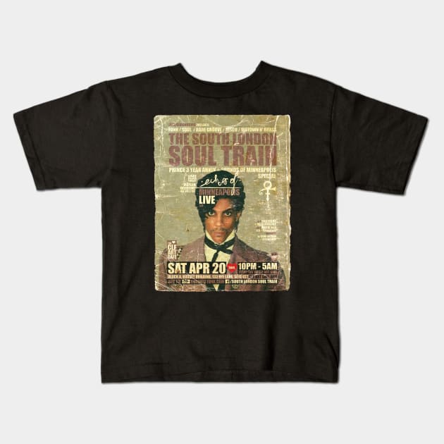 POSTER TOUR - SOUL TRAIN THE SOUTH LONDON 62 Kids T-Shirt by Promags99